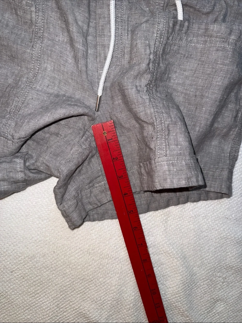ATHLETA Cabo Linen Grey Heather Shorts 4” | Size 2